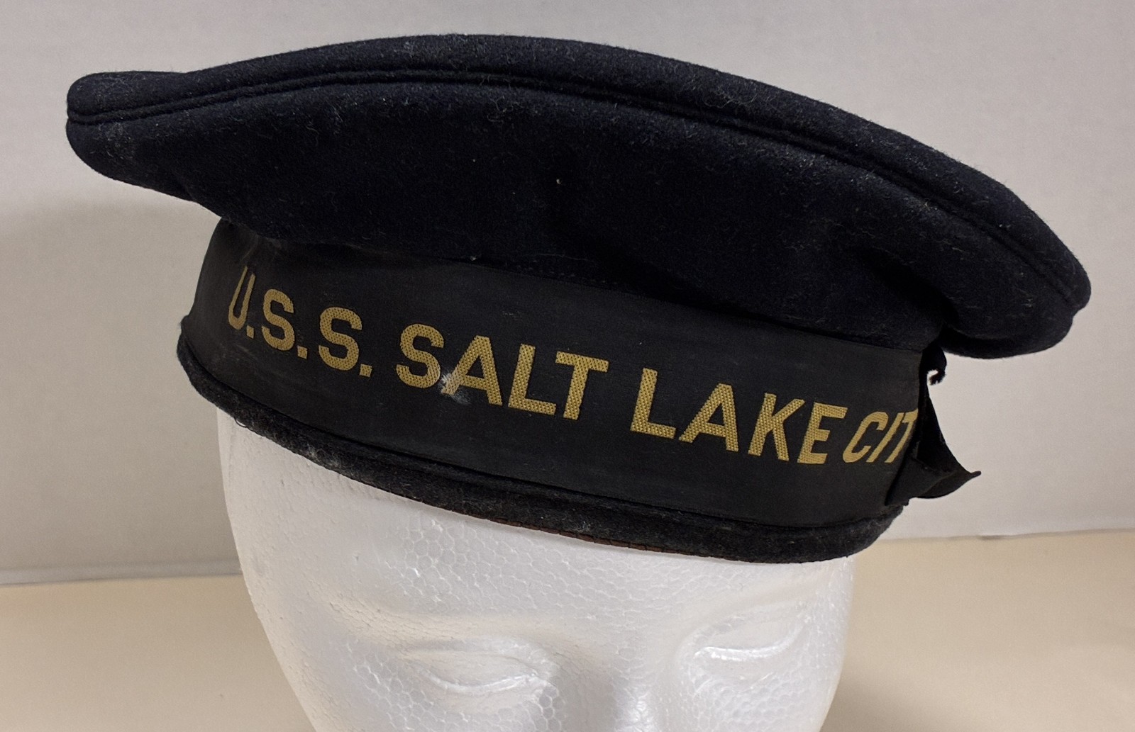Original WWII era U.S.S. Salt Lake City Donald Duck Hat  - Owner named. RARE