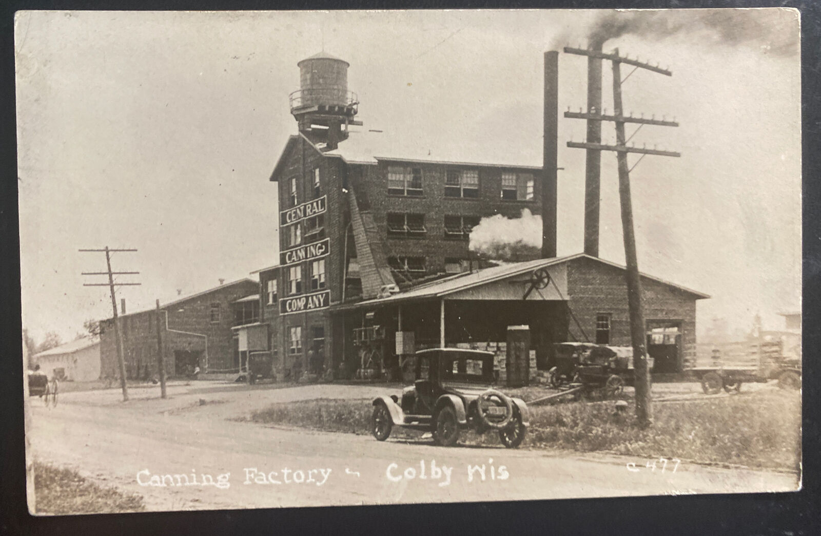 Mint USA Real Picture Postcard RPPC Canning factory Colby WI