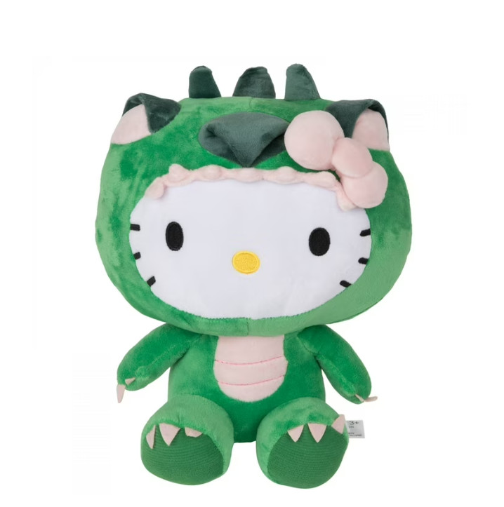 Hello Kitty Green Dragon Dinosaur Plush Stuffed Animal Fiesta Sanrio 9.5”