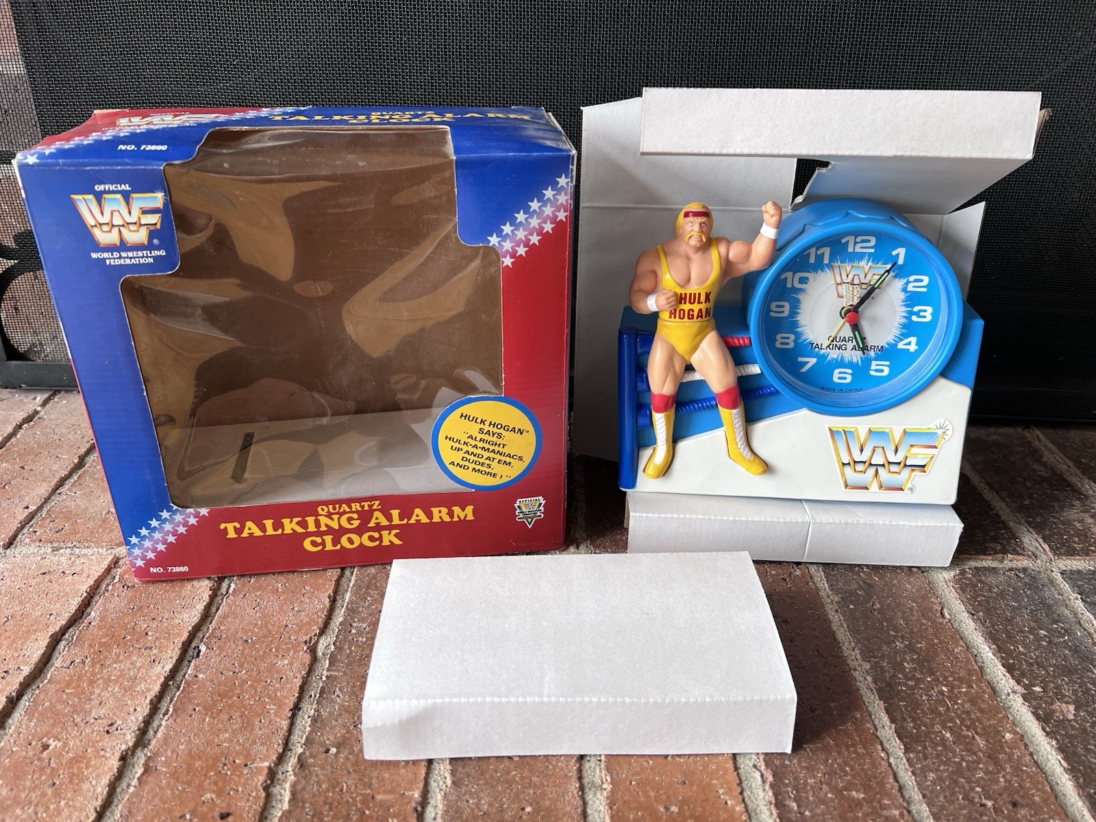 Hulk Hogan Vintage Quartz Talking Alarm Clock New Nos Wrestling Janex Wwf Parts