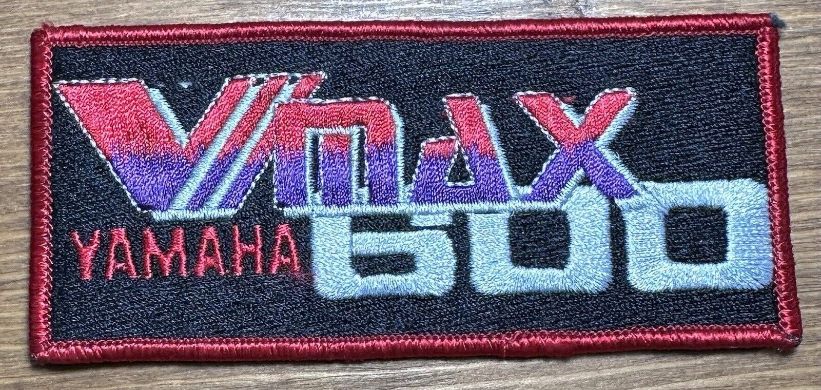 Vintage Yamaha VMAX 600 Snowmobile Patch Blue 4.5” Jacket/ Hat Embroidered