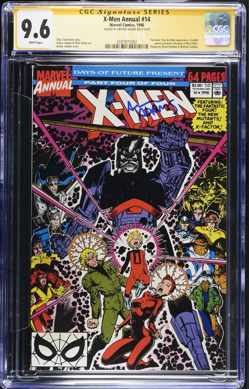 X-Men Annual #14 CGC SS 9.6 Signed Art Adams 1st APP Gambit 1990