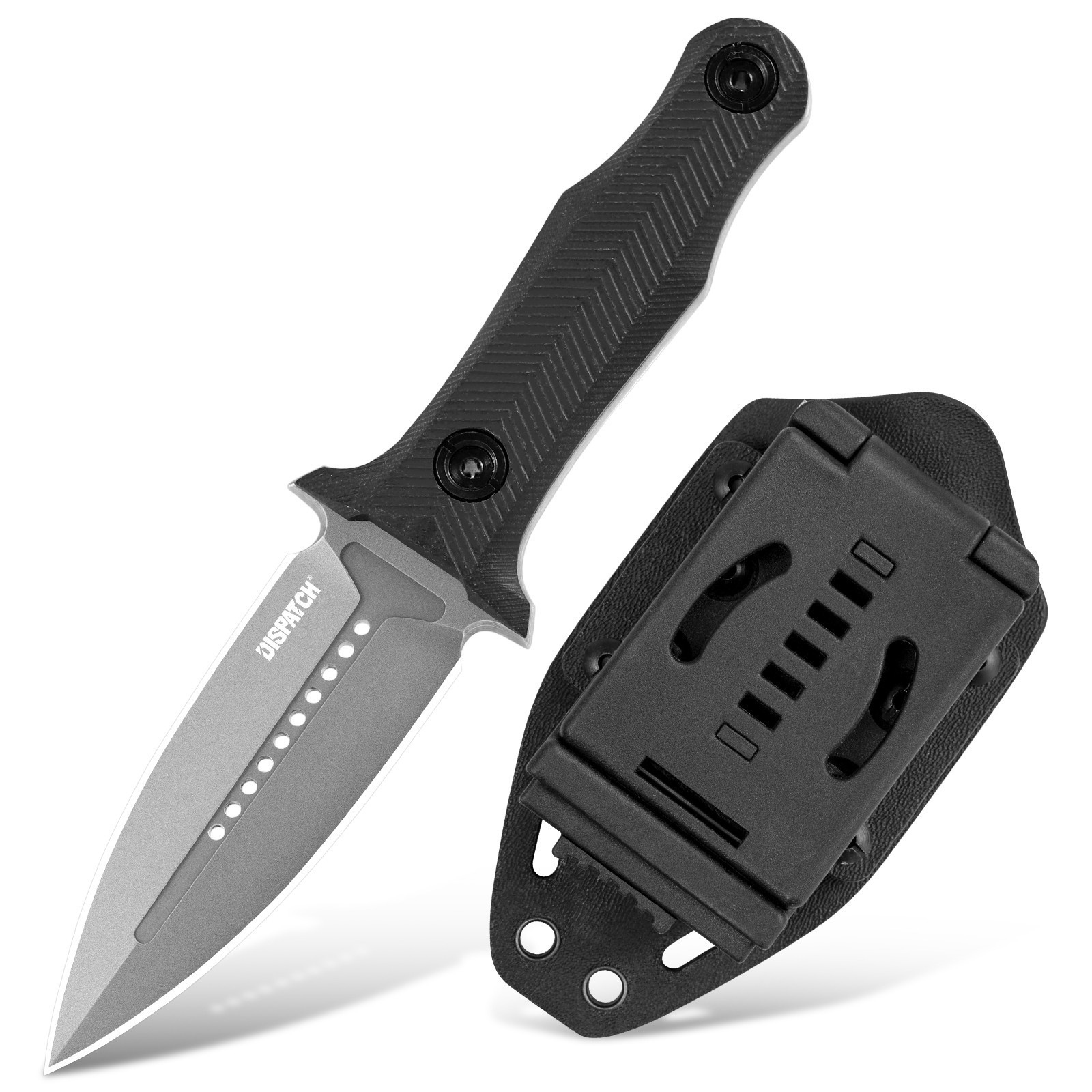 8 inch 8CR13MOV Double Edge Hunting Knife G10 Handle Full Tang Fixed Blade Knife