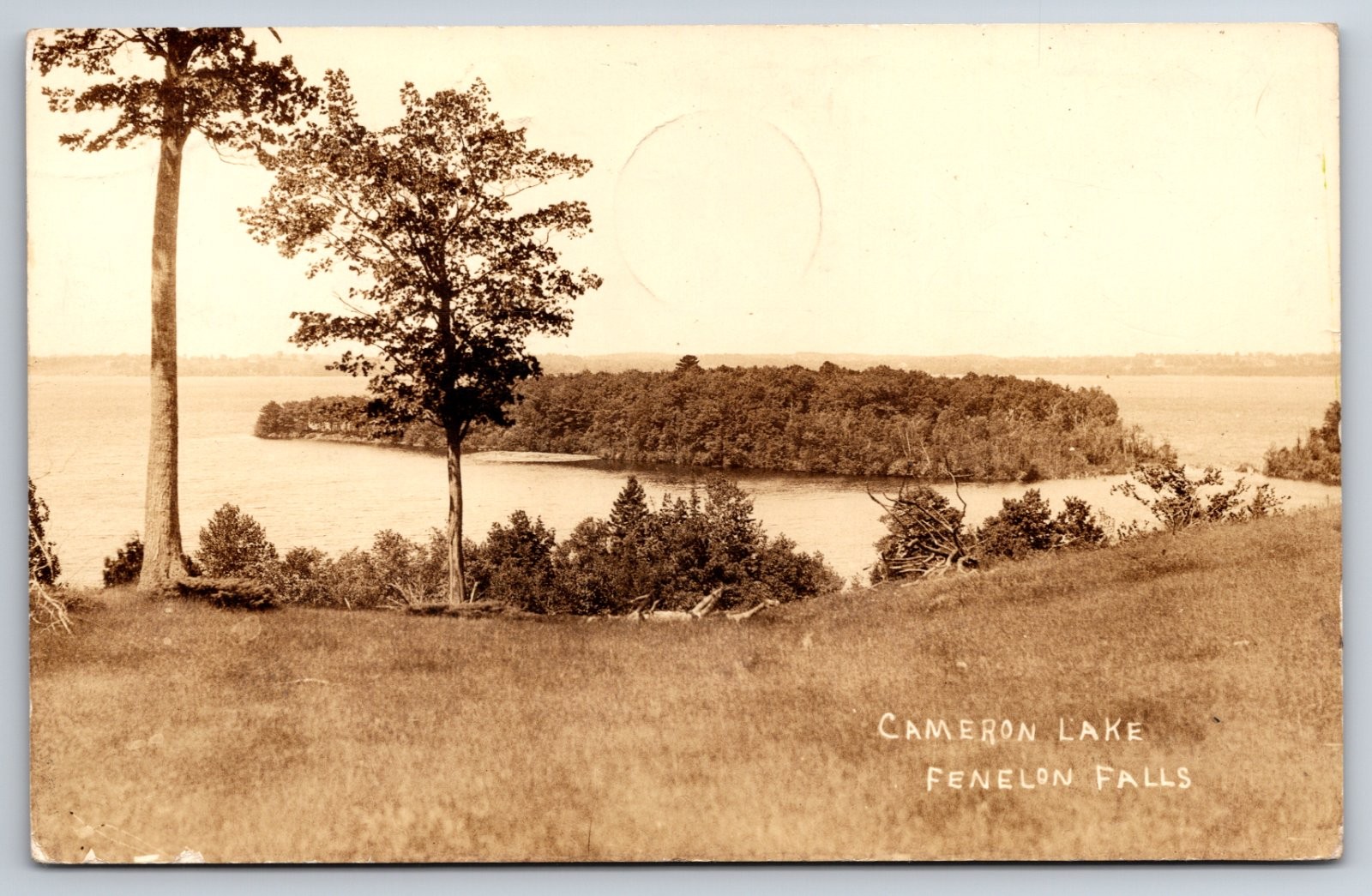 Cameron Lake Fenelon Falls Ontario Canada Real Photo RPPC
