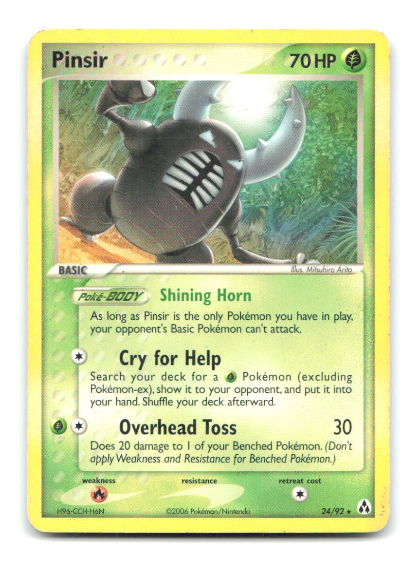 Pinsir 24/92 Rare Legend Maker Pokemon Heavily Played