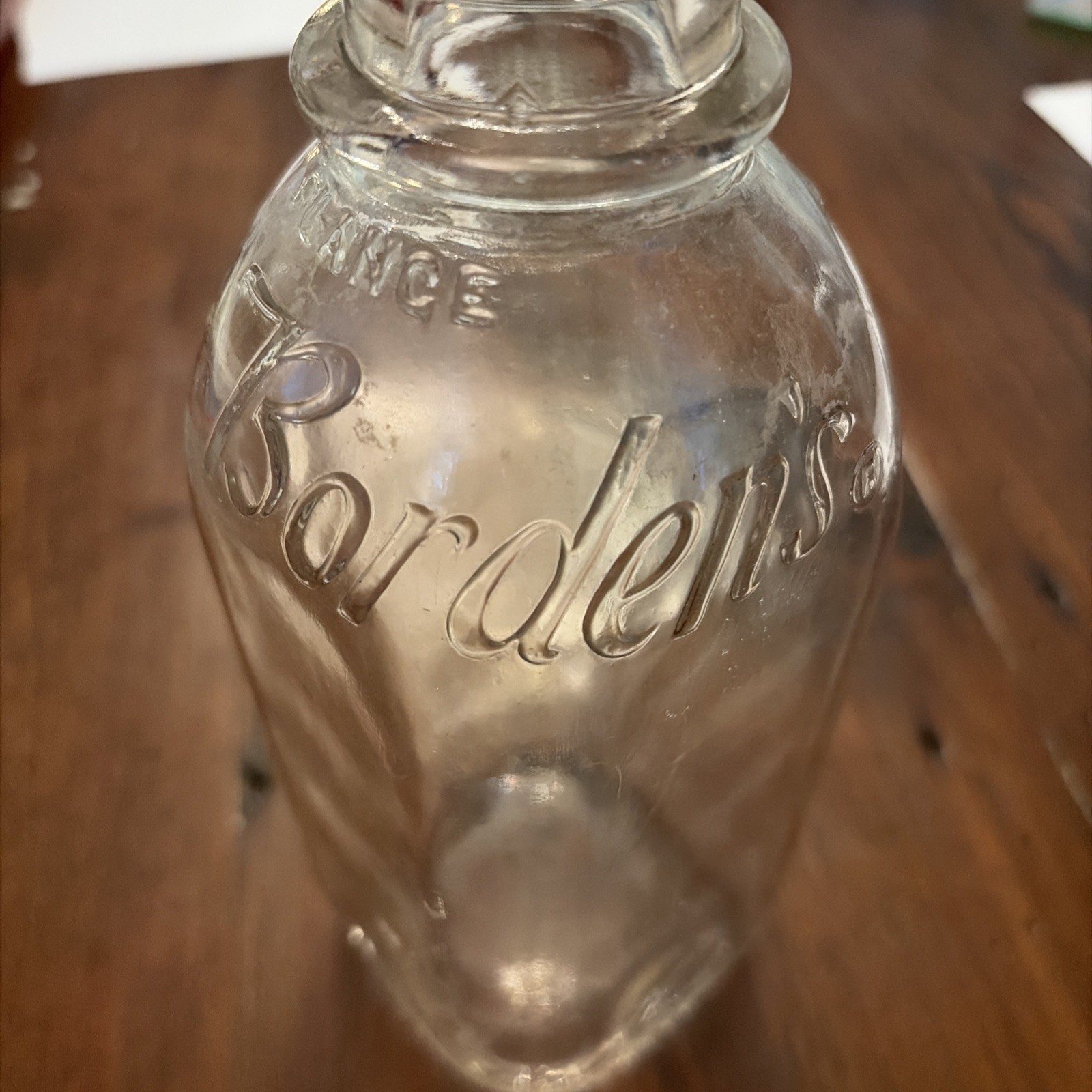 Vintage Borden‘S Dairy Embossed Milk Bottle