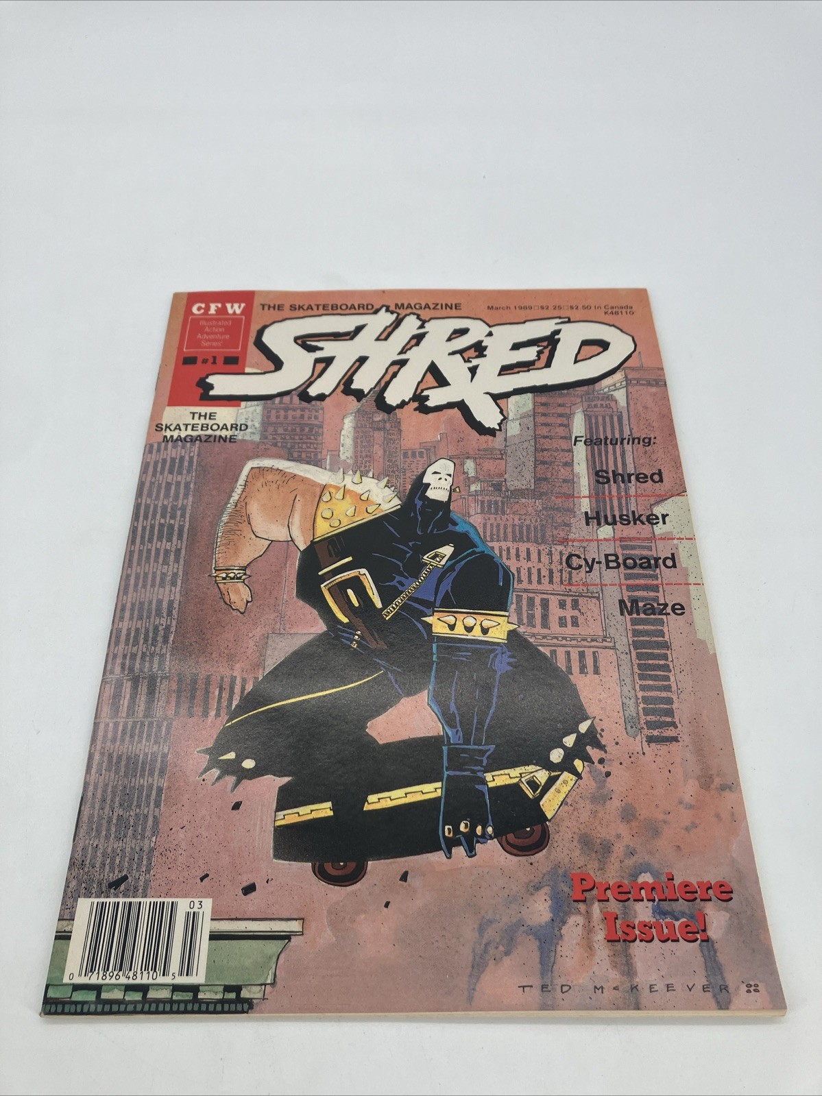 RARE Vintage #1 First Issue SHRED Skateboarding Magazine Husker Cy-Board 1989 VG