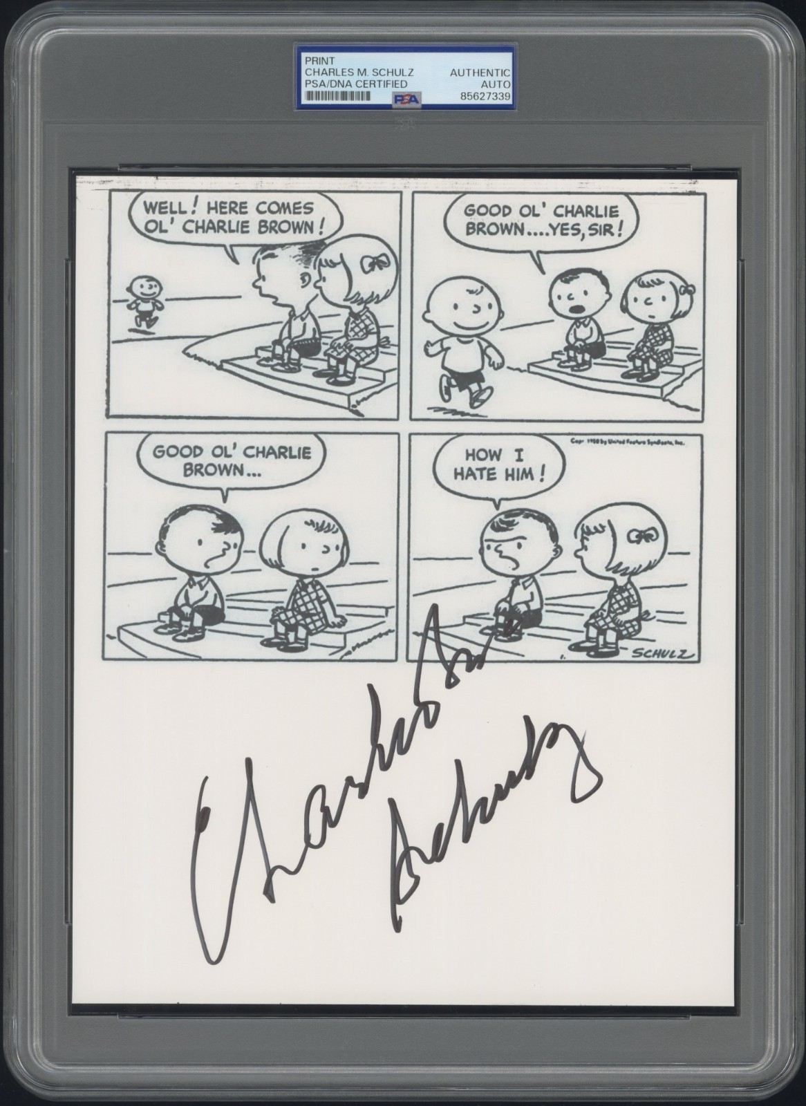 Charles M. Schulz ~ Signed Autographed First Peanuts Comic Strip ~ PSA DNA