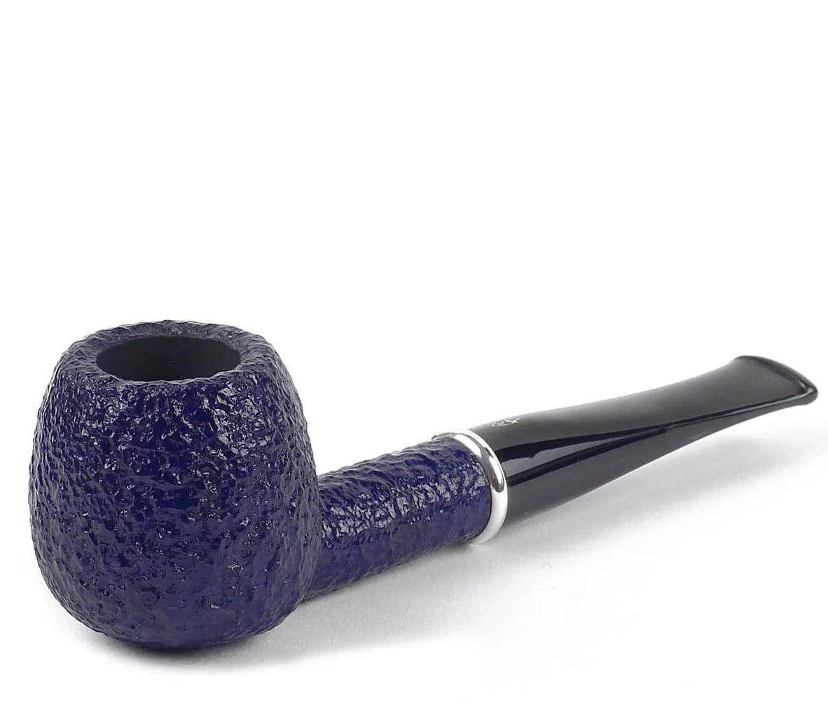 Savinelli Blue Rainbow Pipe Rustic Model 207 (Apple Straight)