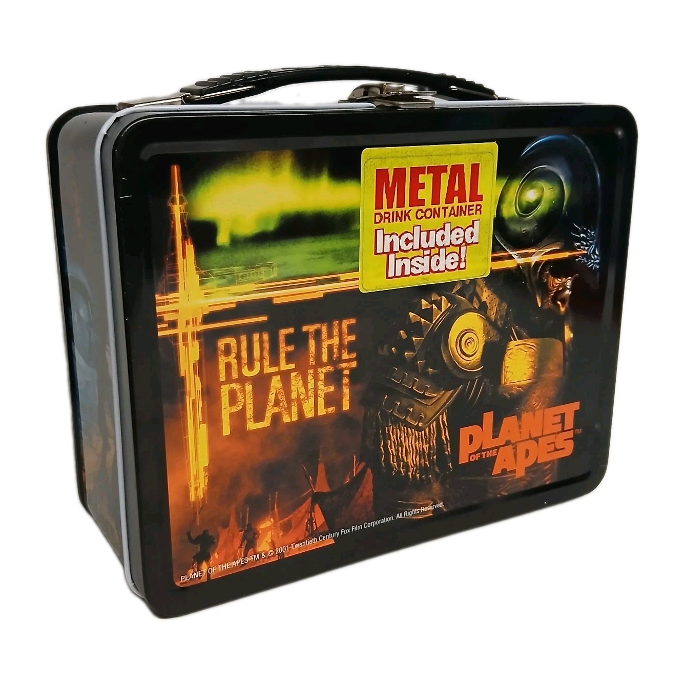 PLANET OF THE APES Metal Lunch Box with Thermos MECA (2001) NEW PLANET OF THE APES Metal Lunch Box with Thermos MECA (2001) NEW