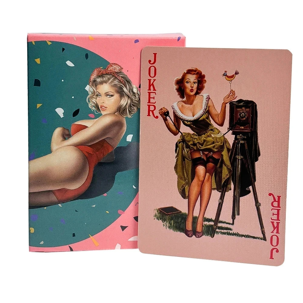 54 Unique Vintage Pin-Up Designs - Beautiful Cute Girls Playing Cards Poker Deck