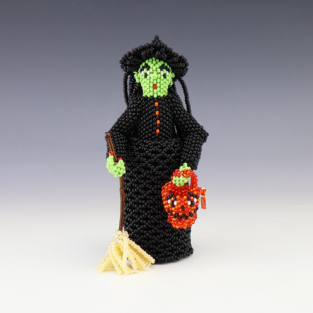 NATIVE AMERICAN ZUNI BEADED WITCH BY LORENA LAAHTY