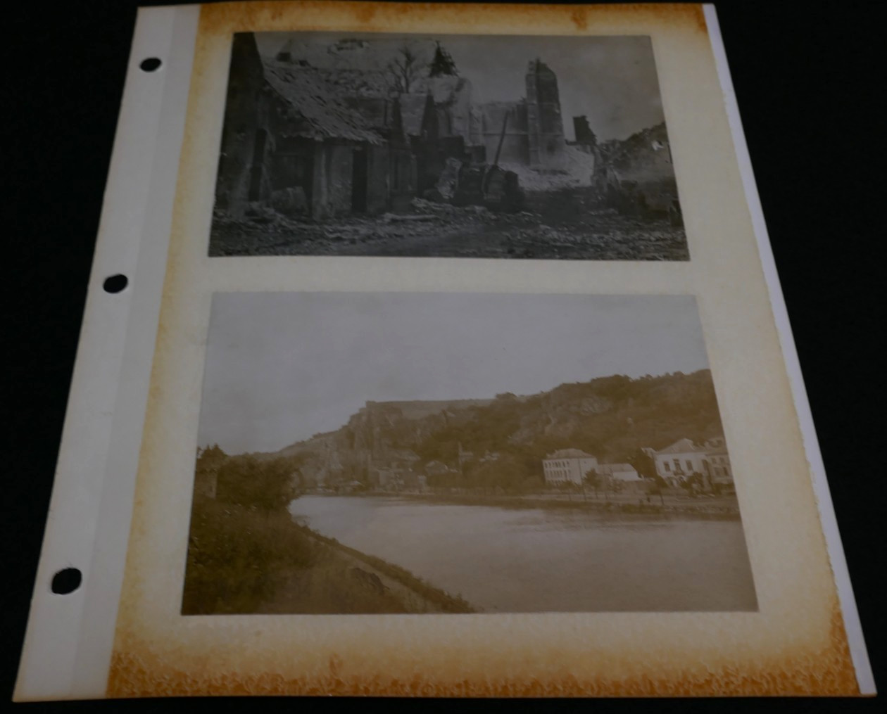 WWI German Photographs (4) - Village of Beauvois-en-Cambrésis, Knocked out Tank
