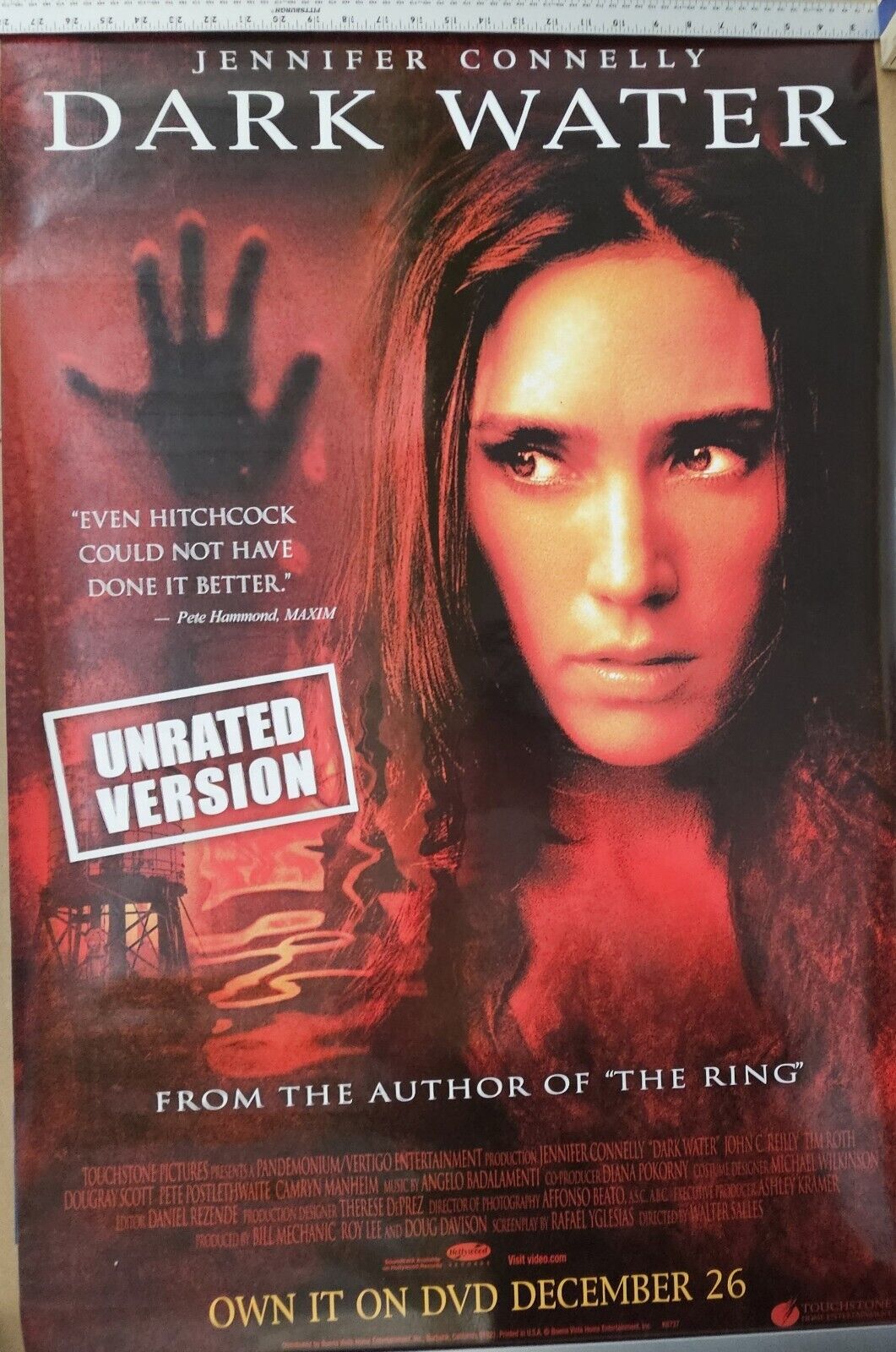 Jennifer Connelly Stars in the Horrifying film DARK WATER    DVD  poster