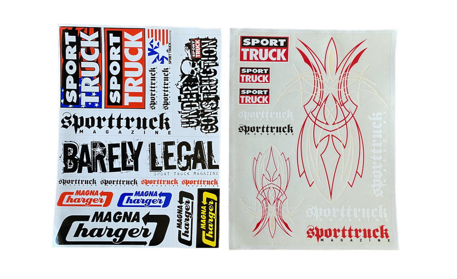 Vintage Sport Truck Magazine Sticker Sheet SET
