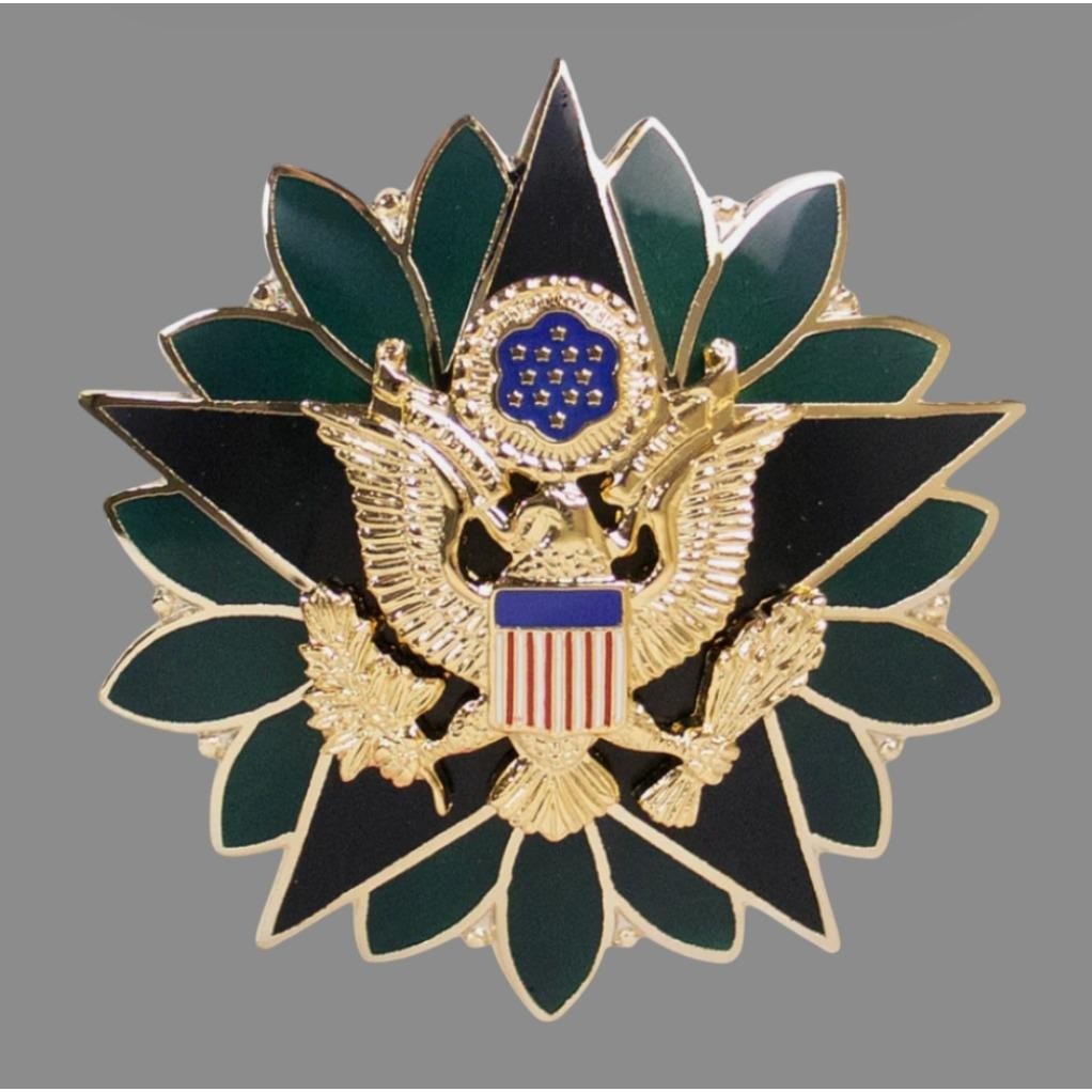 Vtg US ARMY Identification Badge MINIATURE Lapel Pin General Staff 16mm Enamel Vtg US ARMY Identification Badge MINIATURE Lapel Pin General Staff 16mm Enamel