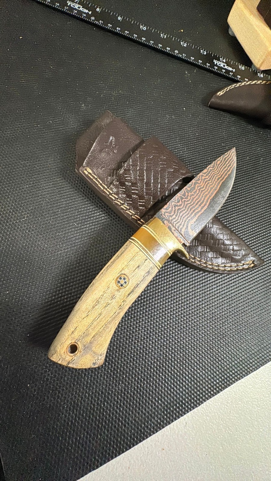 HTK Copper Damascus 8 in Knife (#72)