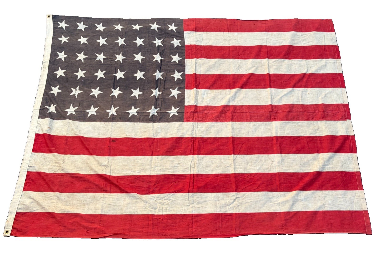 Antique 42 Star US Flag 1889-1890 Washington Statehood Large 60x79 Cotton RARE