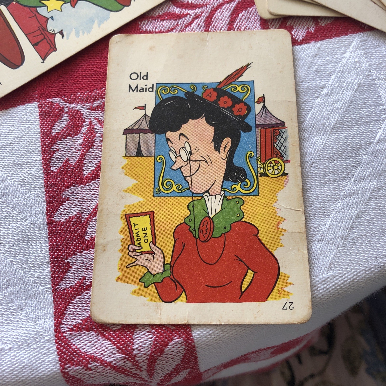 Antique/Vintage Old Maid Circus Playing Cards (28)