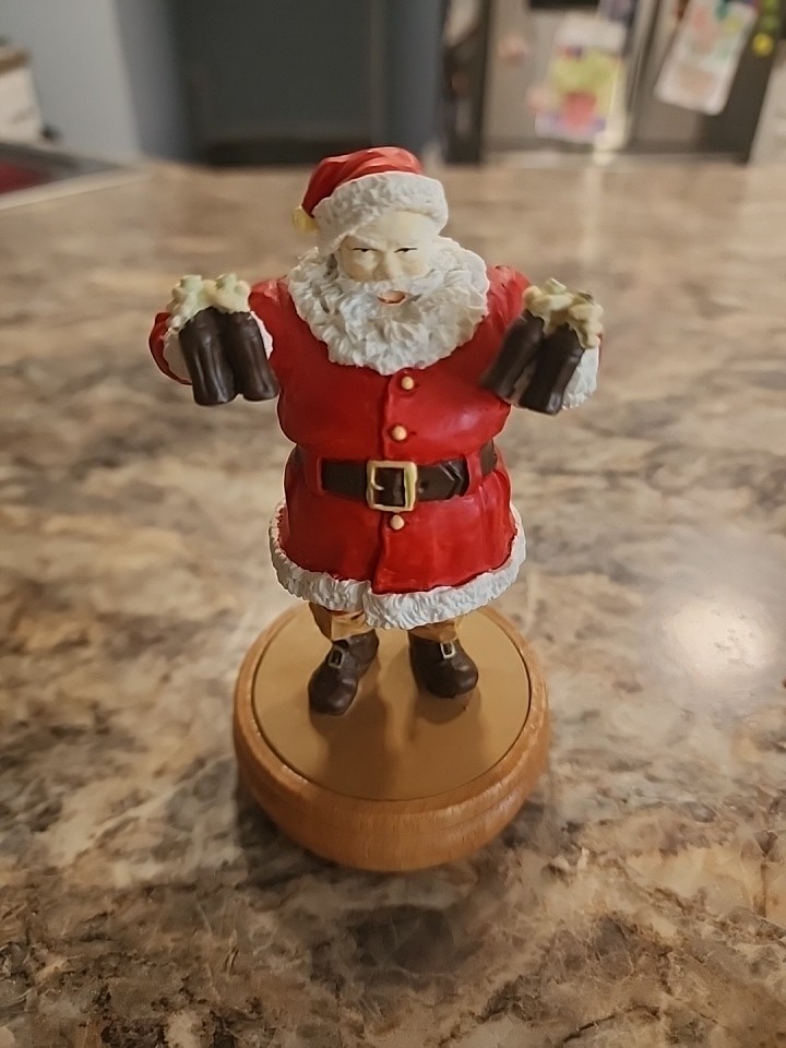 Coca-Cola Santa Claus Figurine Holding Coke Bottles by Willitts Galleries U-Pick