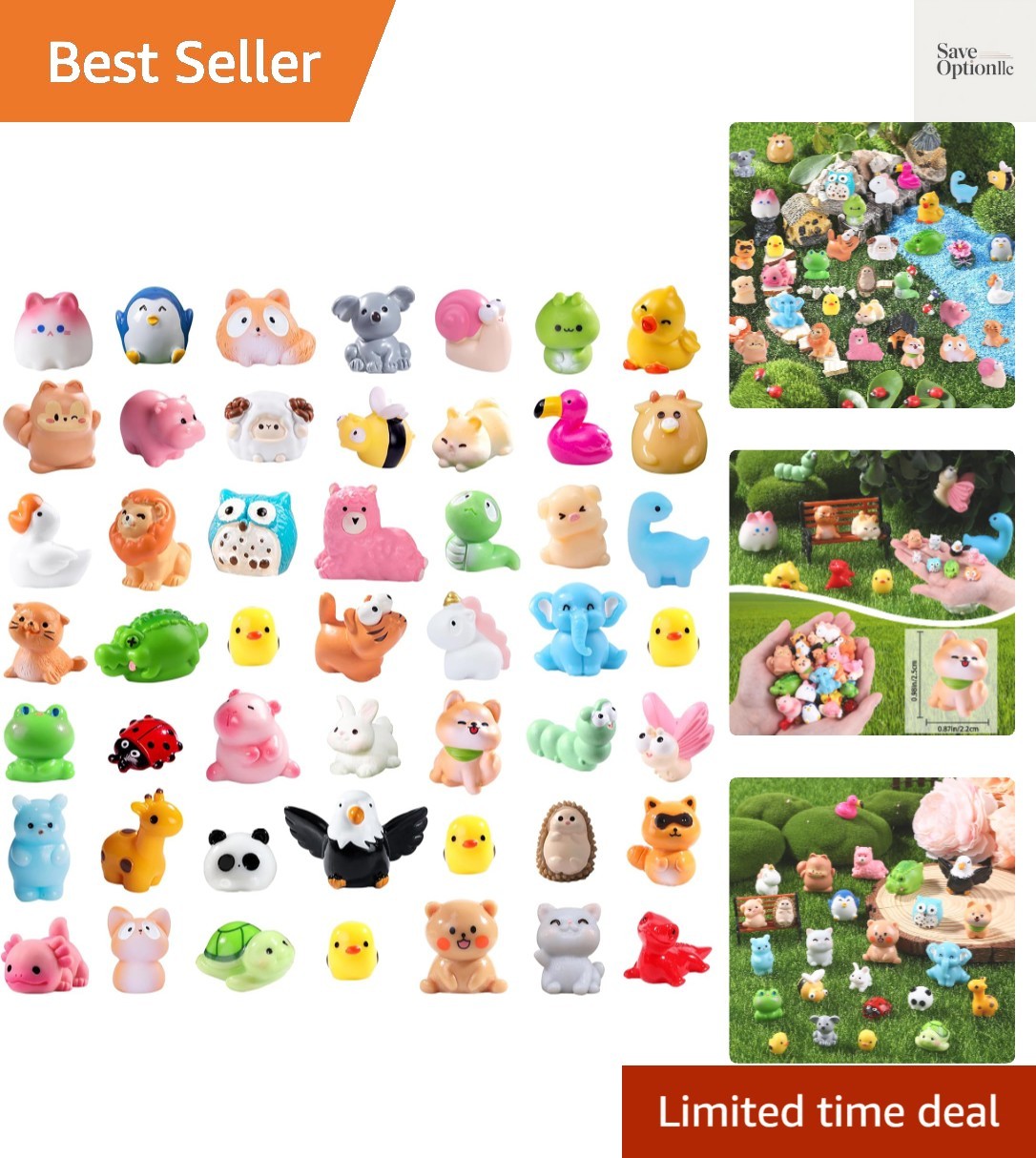 Charming 50pcs Miniature Animal Collection - Garden and Dollhouse Accessories
