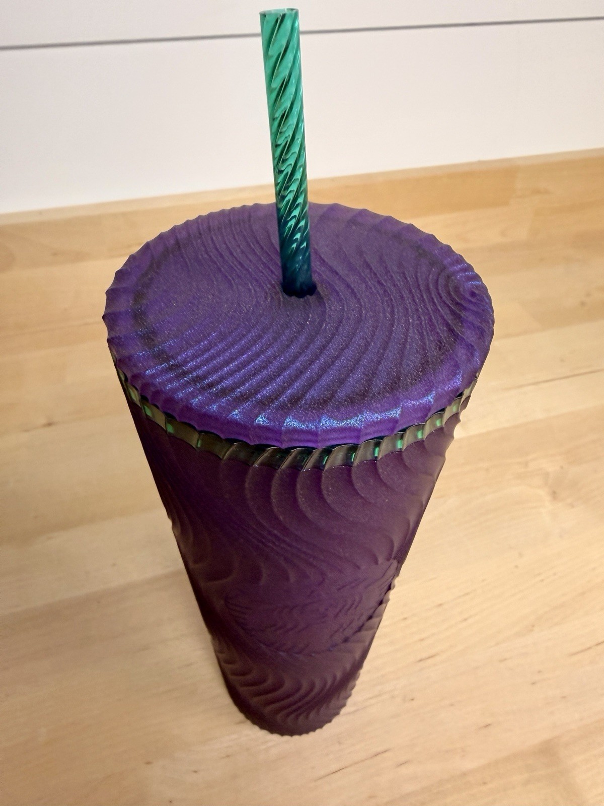 Starbucks Purple Green Swirl Mermaid Cold Cup 24oz Venti Tumbler NWT