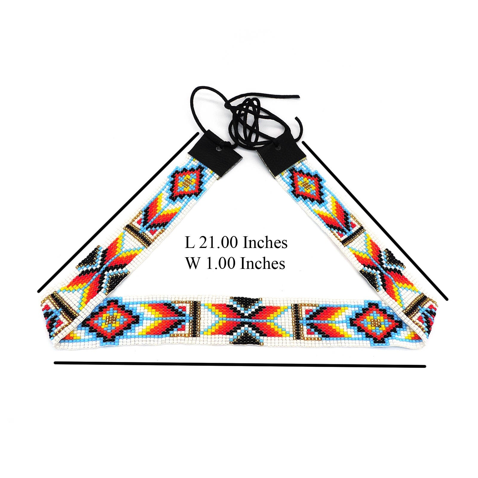 Nation New Native American Jewelry Hatband Hand Beaded Hat Band New Multi Color