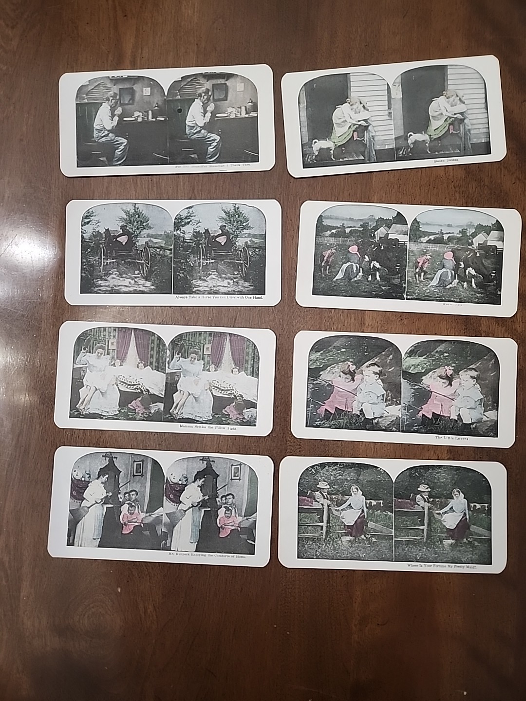 French Cook & Comic Lover Series Complete 25‑View Stereograph Set Box circa 1910
