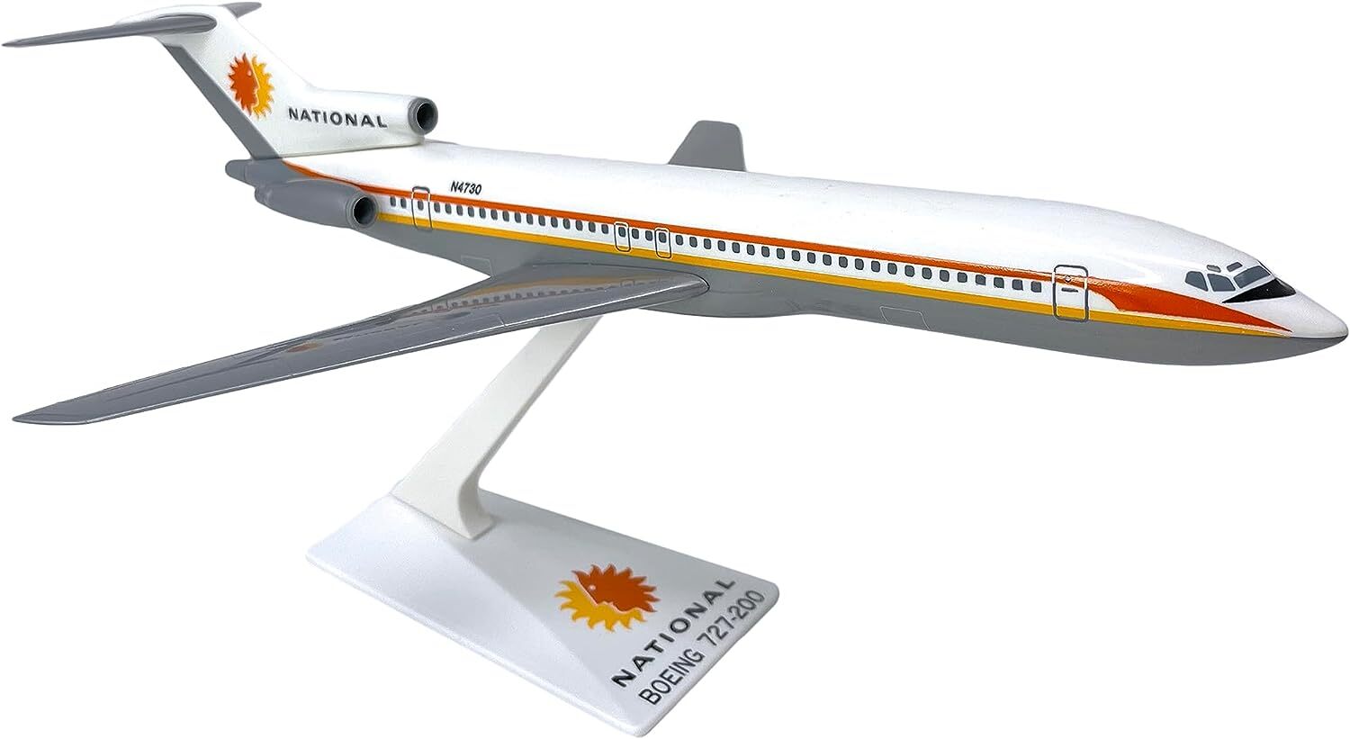 Flight Miniatures National Airlines 727-200 N4730 Desk Top 1/200 Model Airplane