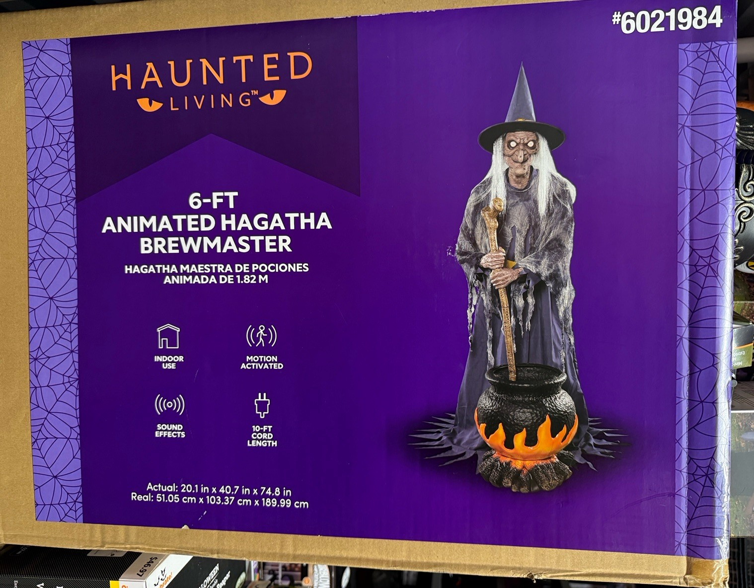 Haunted Living 6ft Hagatha Witch Brewmaster Motion Activated Lighted Animatronic