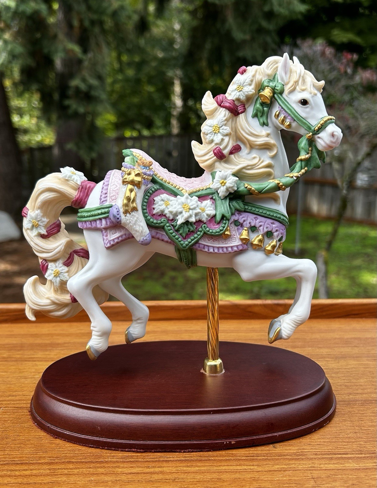 Vintage 1993 LENOX  Fine Porcelain Handcrafted CHRISTMAS CAROUSEL HORSE