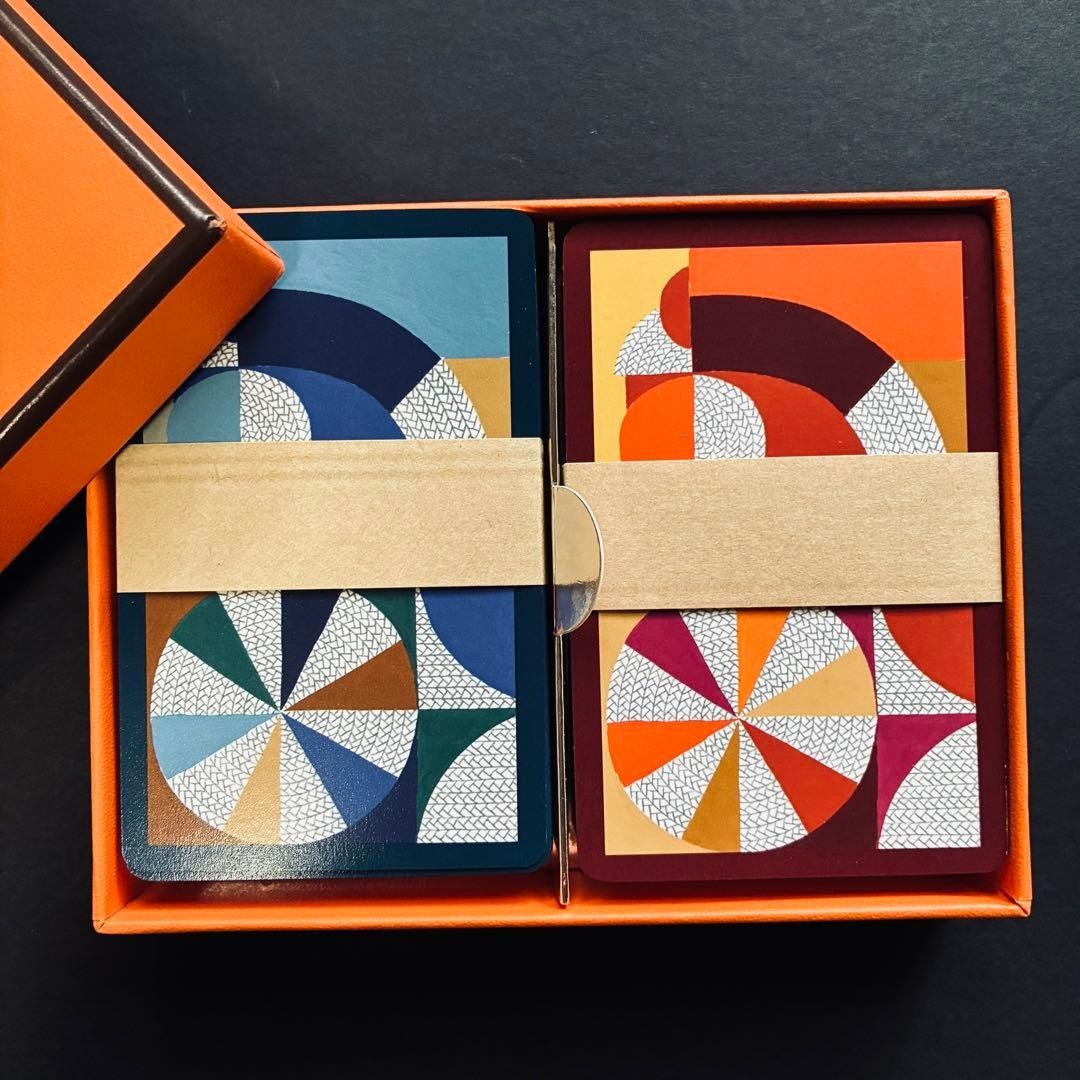 Hermès Cheval Natté Playing Cards 2-Deck Set