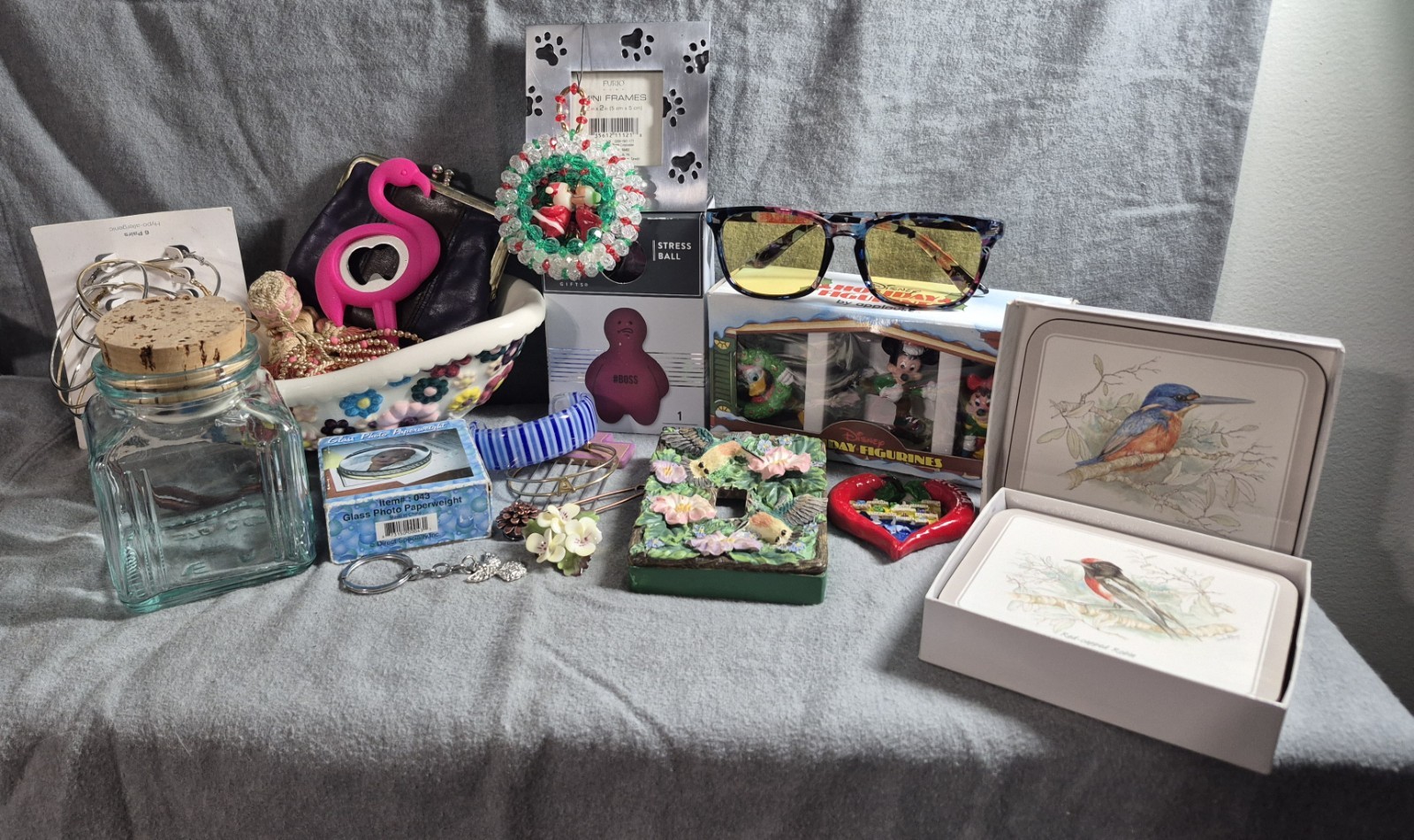 Estate Junk Drawer Lot Vintage Collectibles Jewelry Disney Decor Smalls