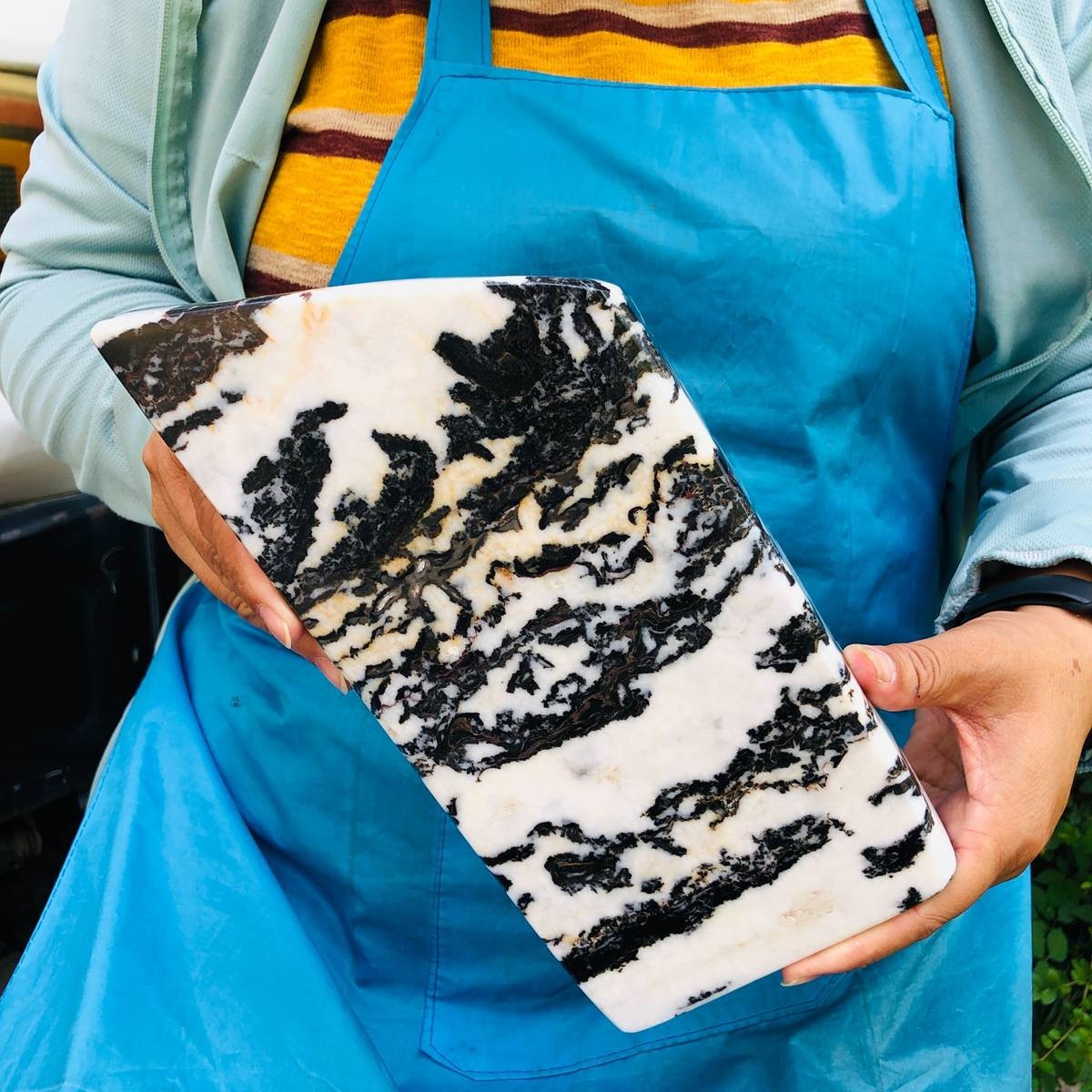 7.96LB Natural Beautiful Zebra Calcite Crystal Mineral Specimen Healing 2176