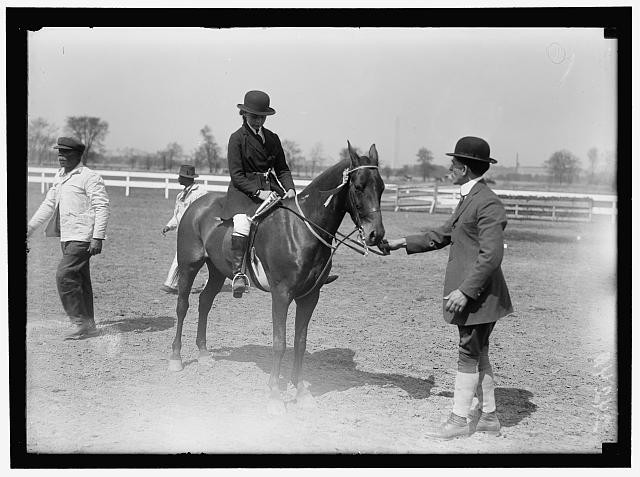 Photo:Horse Show 1918 Equestrian Rider on Horse Judges Officials