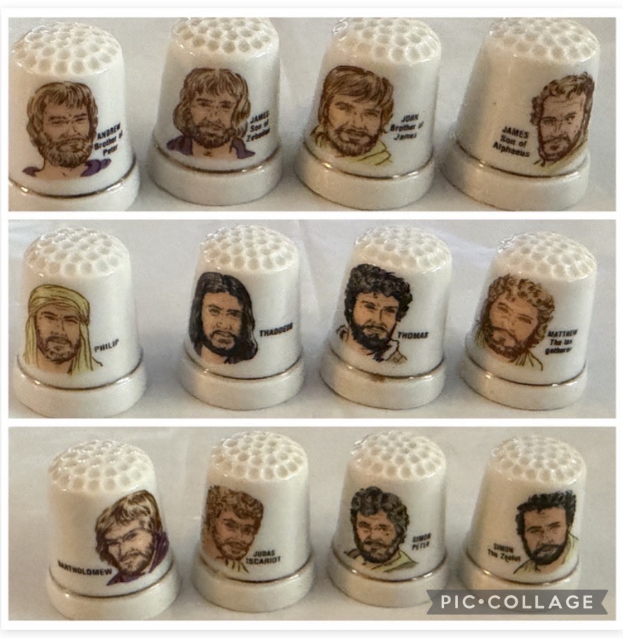 Huge Vintage Thimble Collection Lot of 125 Porcelain Metal 12 Apostles Travel⁠