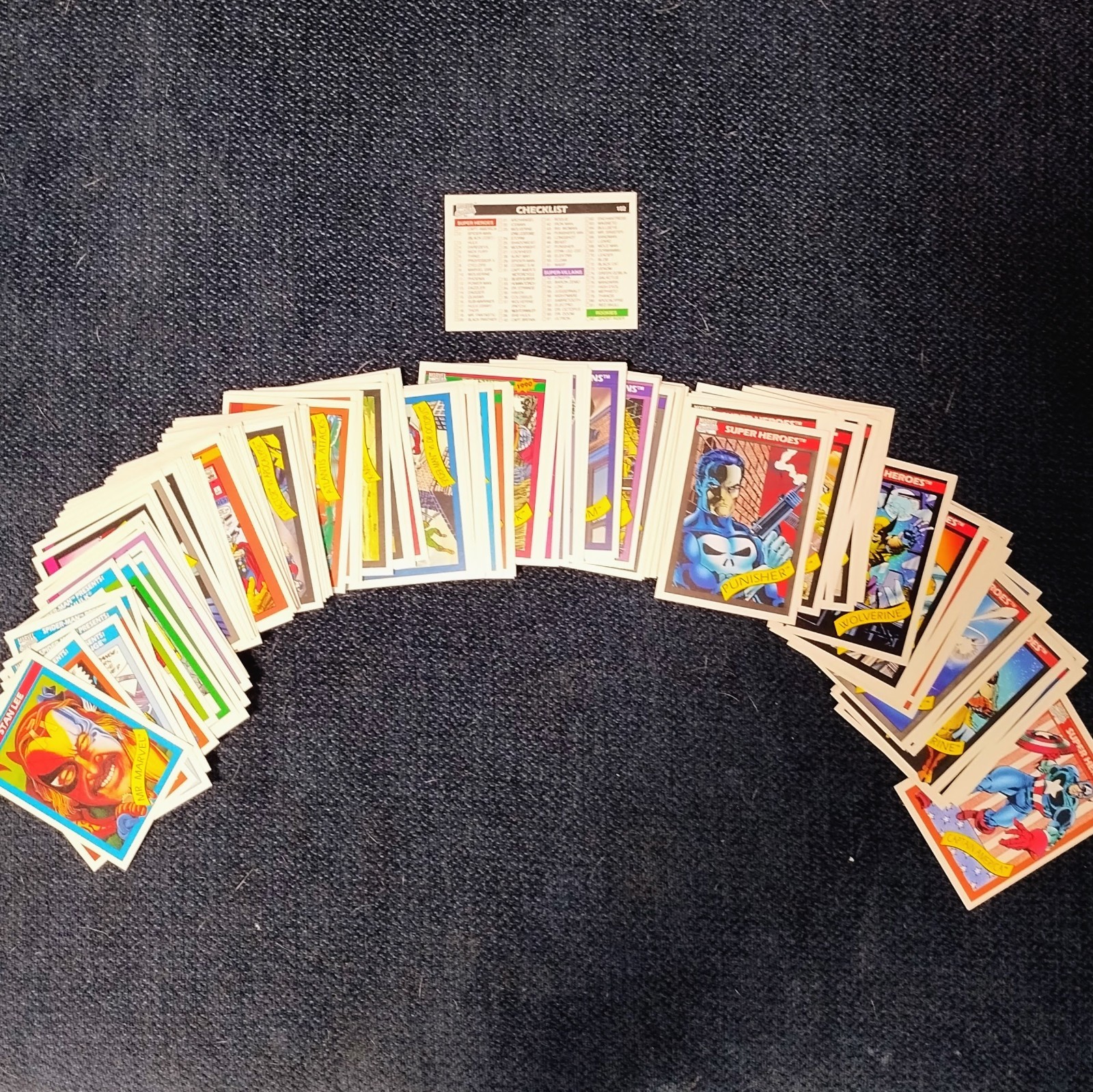 Marvel Universe Series 1 Base Trading Card Set, 1990 (1-162; COMPLETE)