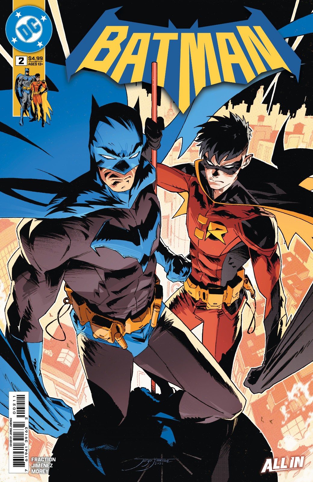 BATMAN #2 (JORGE JIMENEZ MAIN COVER)(2025) COMIC BOOK ~ DC