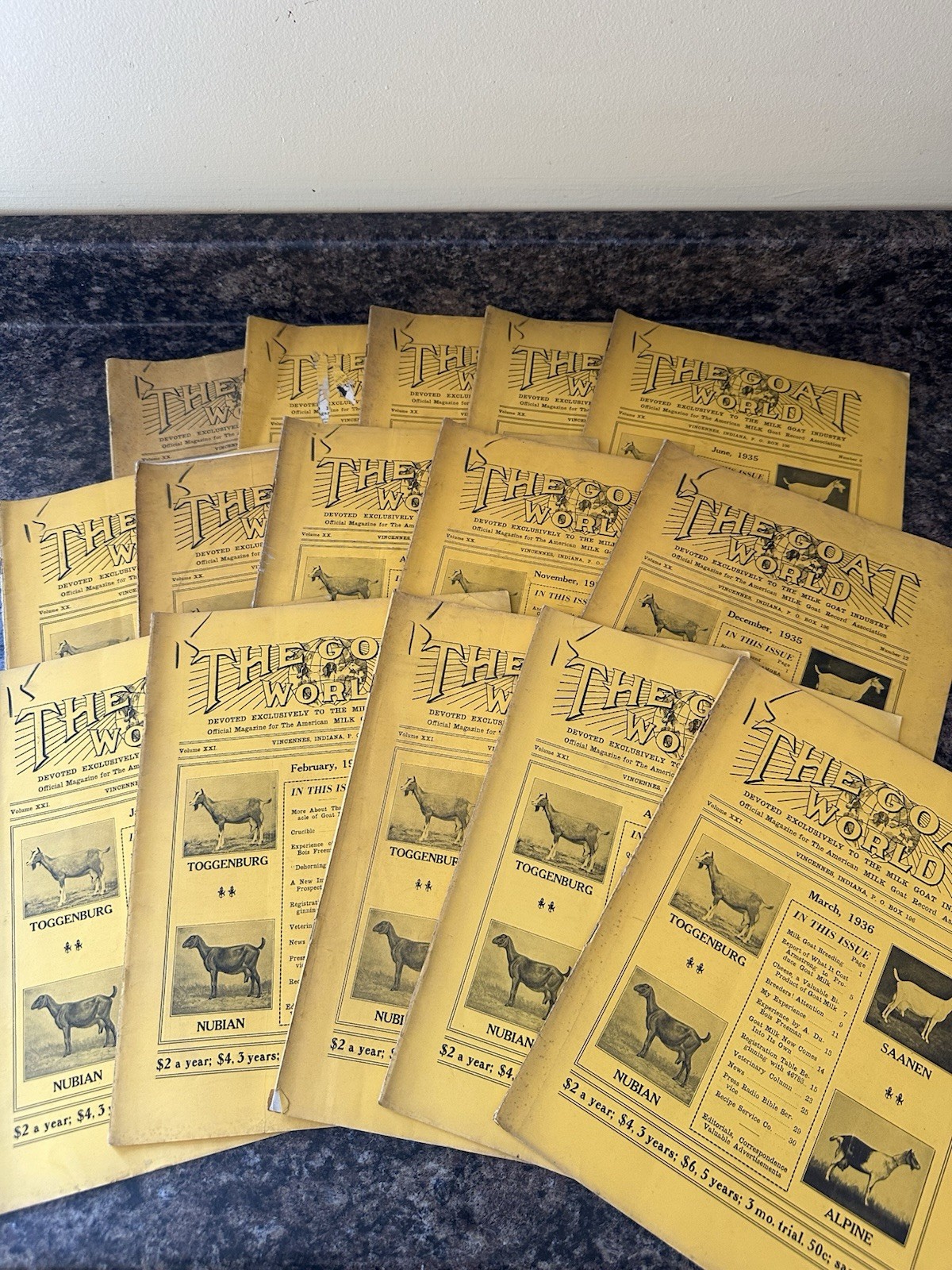 RARE vintage The Goat World magazine Lot 1930s agriculture milk dairy farming