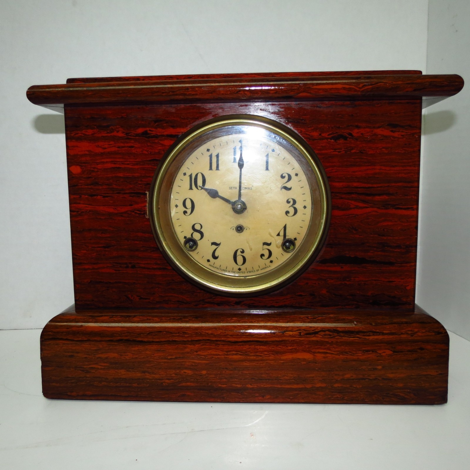  Antique 1880 Seth Thomas Rosewood Adamantine Chime Mantle Clock
