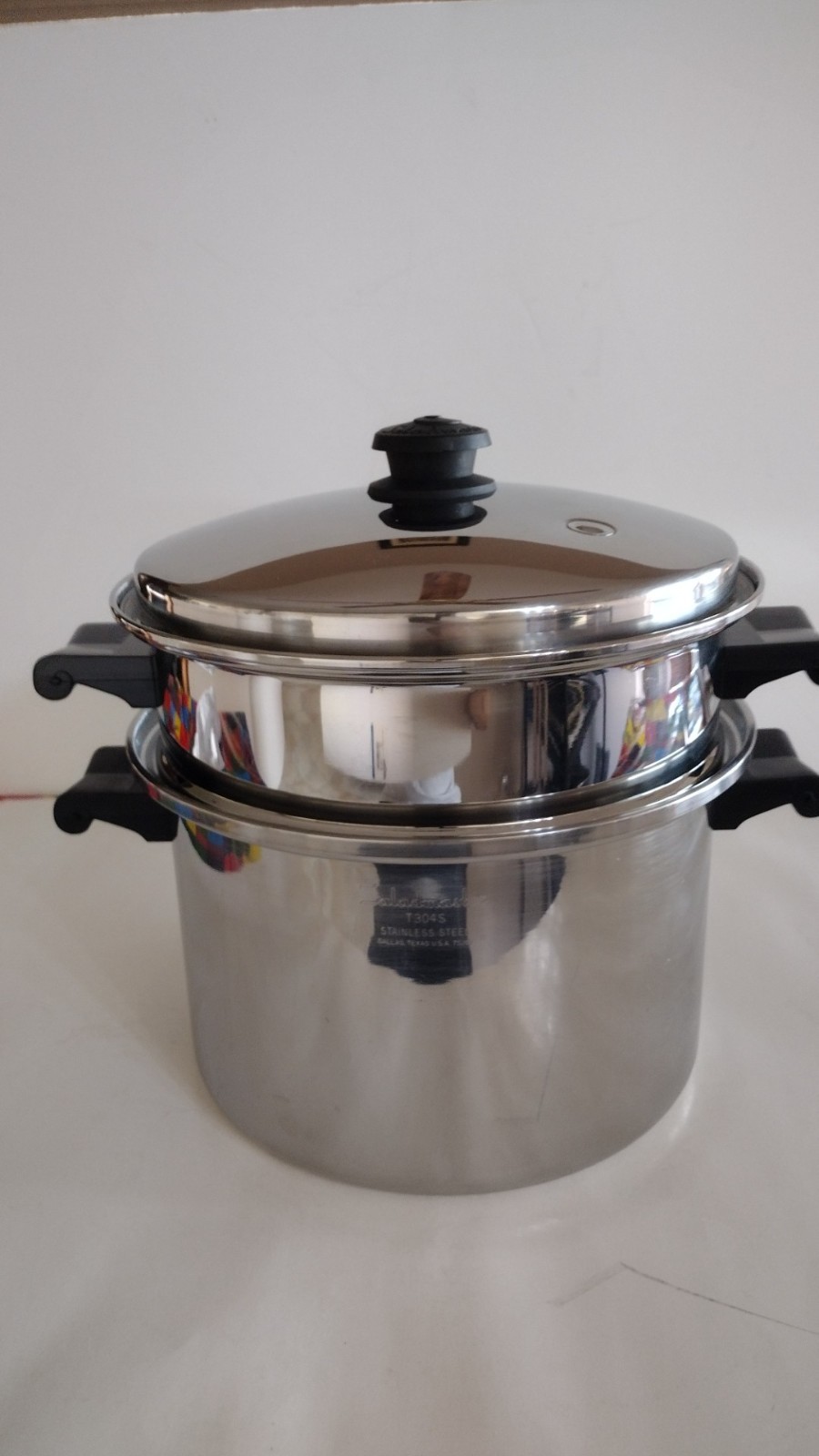 VINTAGE SALADMASTER 3 QT. SAUCEPAN T304S THREE-PIECE STAINLESS STEAL STEAMER