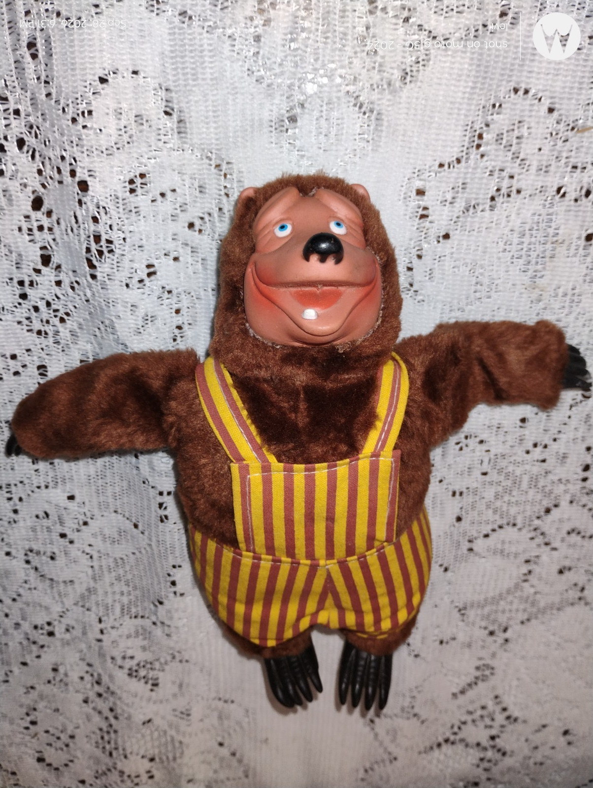 Vintage 1980s Show Biz Pizza Place Bear Billy Bob Plush
