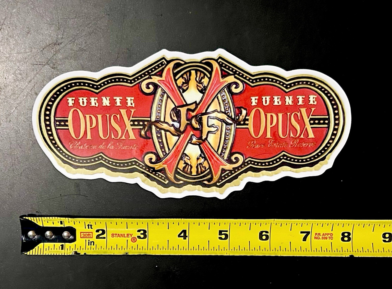 Fuente OpusX Tobacco Collectible Cigar Label Sign Decal
