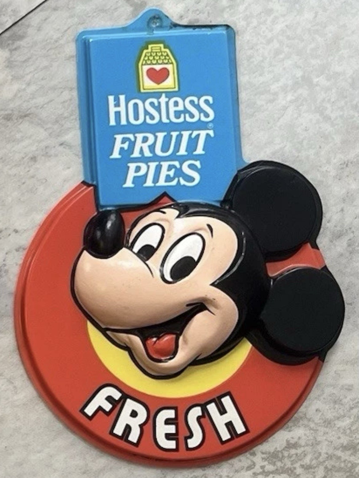 Vintage Disney Hostess Fruit Pies Mickey Mouse Fresh Grocery Store Promo Display