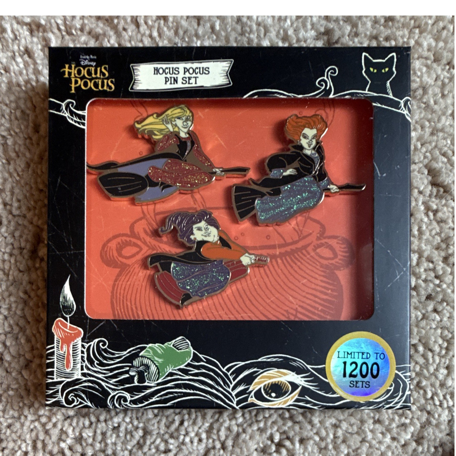 Monogram Disney Hocus Pocus Pin Set Limited to 1200 Sets Item #84710