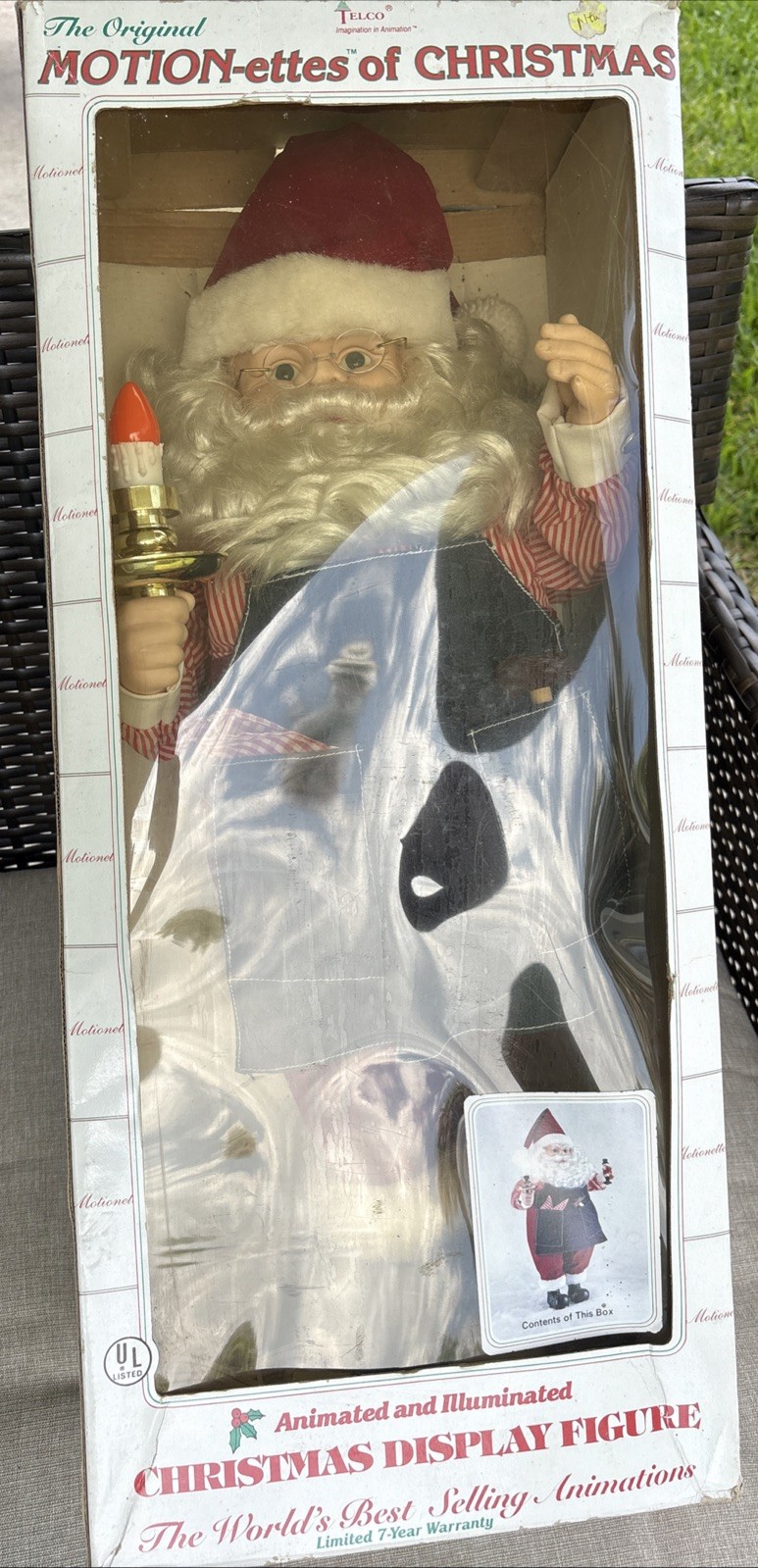 Vintage Original Motionette Workshop Santa Motion Animated Telco Christmas 24\