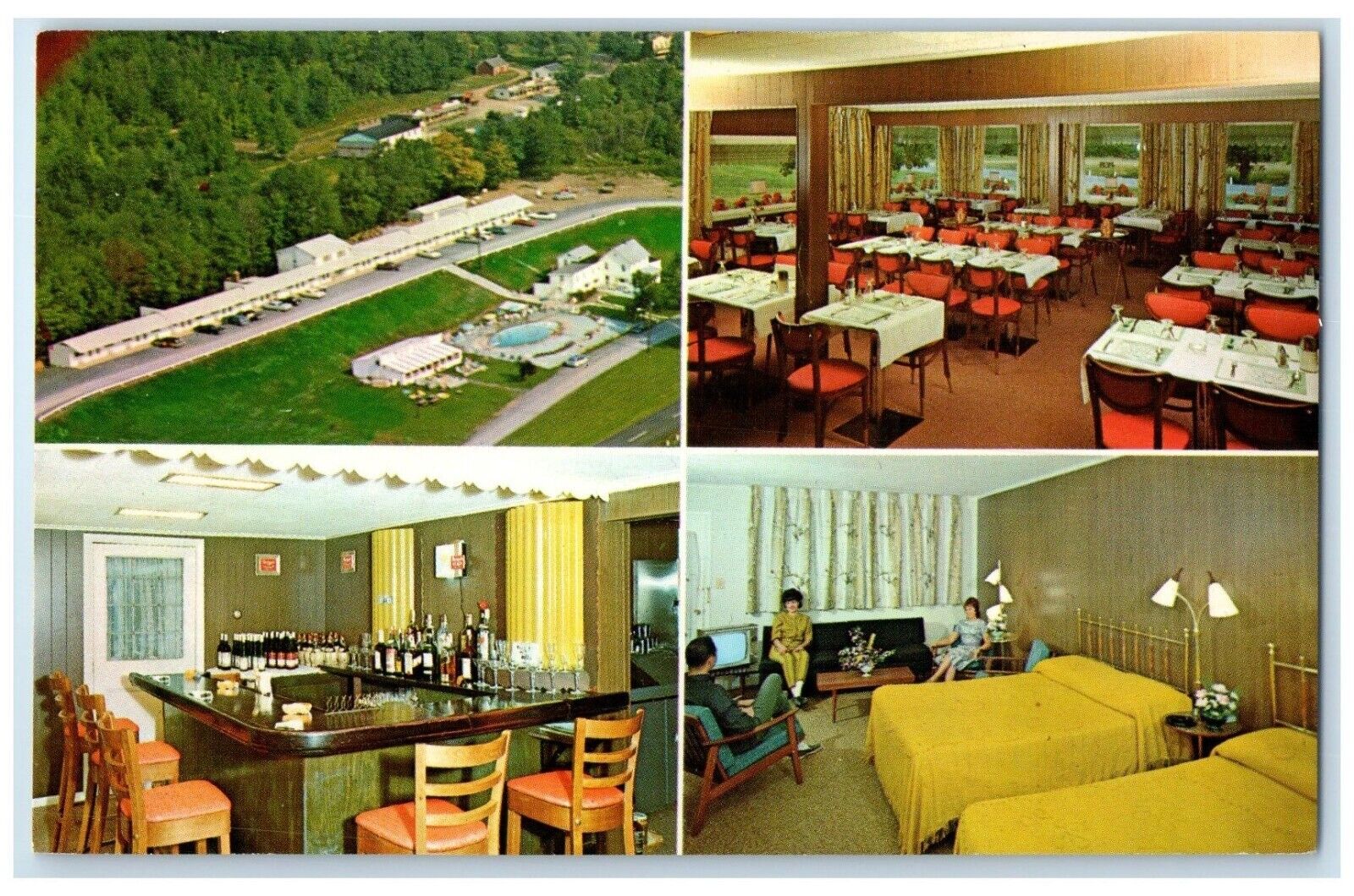 Catskill New York NY Postcard Toy City Resort Motel Game Farm Carson City c1960