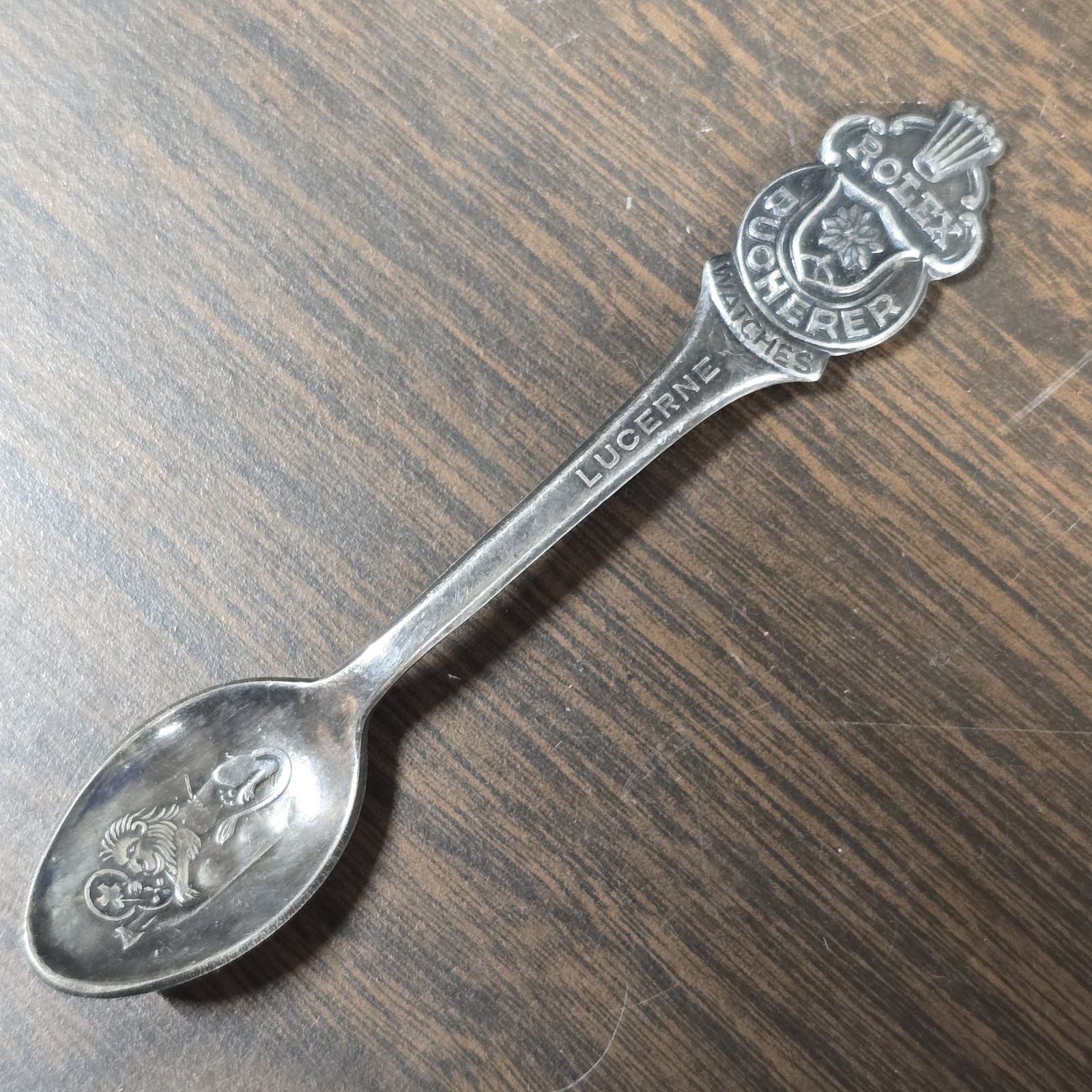 Rolex Bucherer Watches Lucerne Switzerland Souvenir Collector Spoon Silver