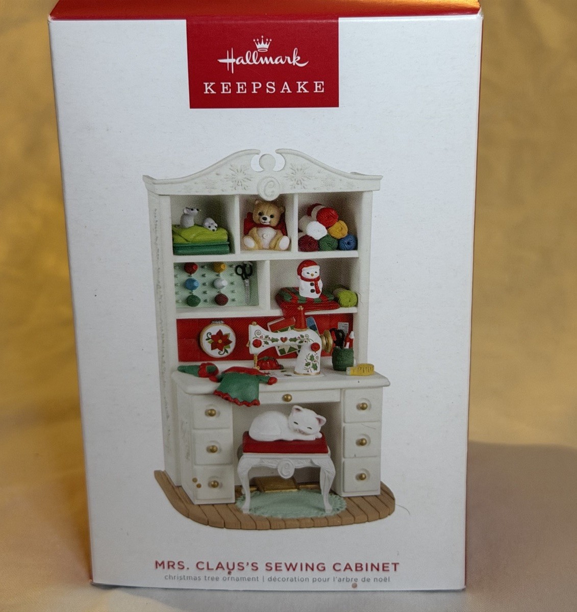Signed Hallmark Ornament - Mrs. Claus’s Sewing Cabinet