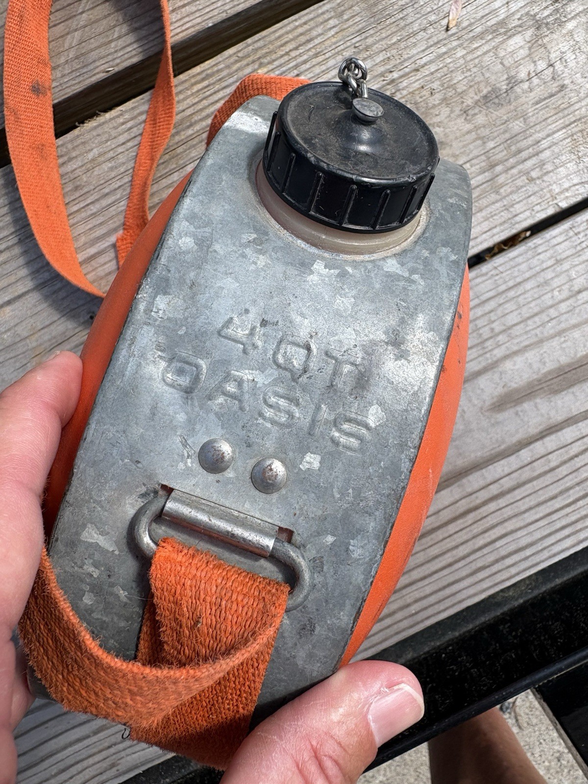 Vintage Oasis 4 Qt Orange Forestry Service Canteen